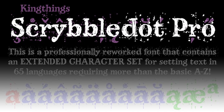 Kingthings Scrybbledot Pro Font Poster 3