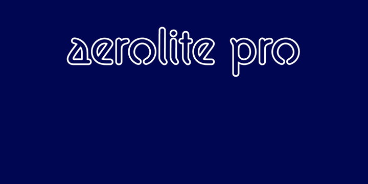 Aerolite Pro Font Poster 1