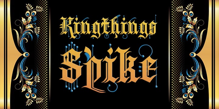 Kingthings Spike Pro Font Poster 1