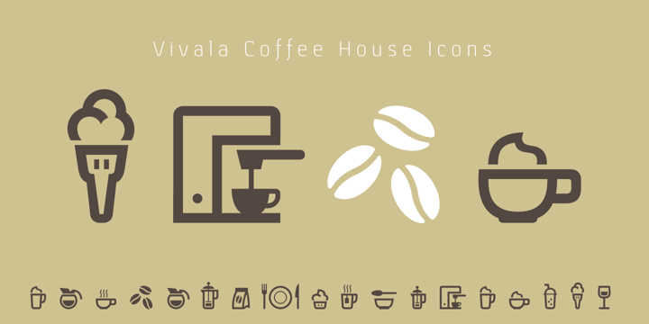 Vivala Coffee House Icons Font Poster 3
