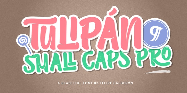 Tulipán Broken Caps Pro Font Poster 2