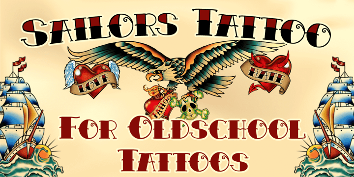 Sailors Tattoo Font Poster 1