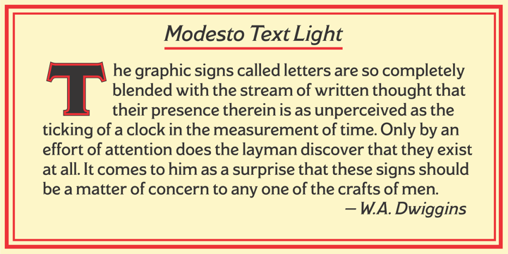 Modesto Text Font Poster 1