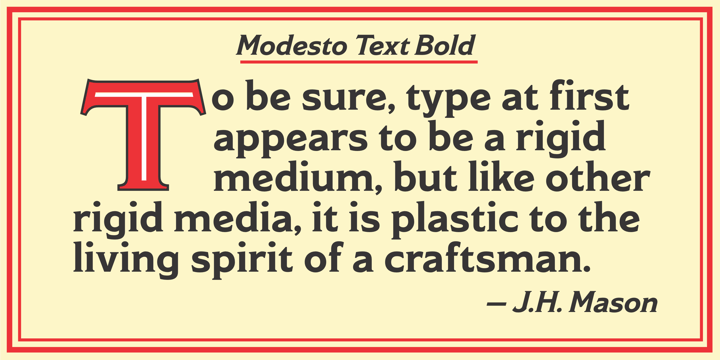 Modesto Text Font Poster 5