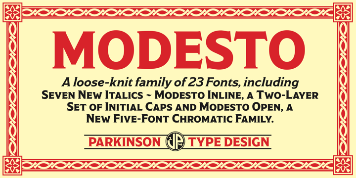 Modesto Font Poster 1