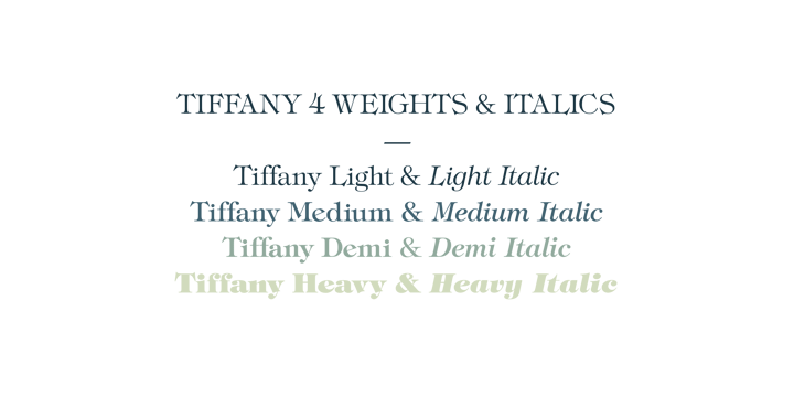 ITC Tiffany Font Poster 2