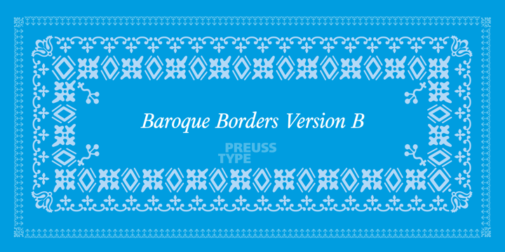 Baroque Borders B Font Poster 1