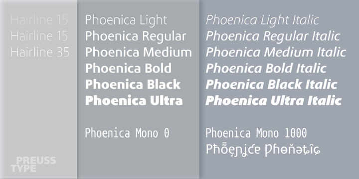 Phoenica Std Font Poster 3