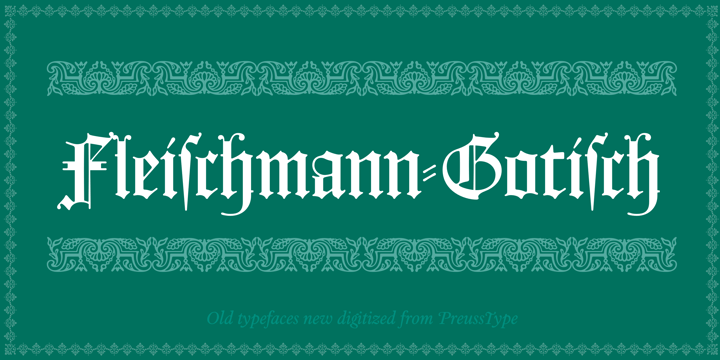 Fleischmann Gotisch PT Font Poster 1