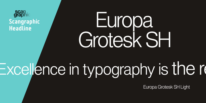 Europa Grotesk SH Font Poster 1