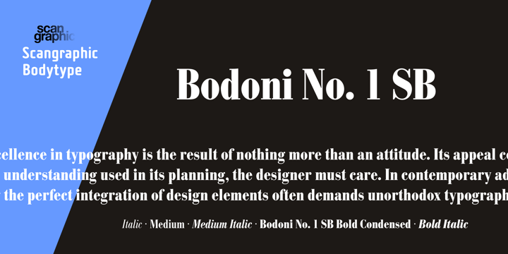 Bodoni No. 1 SH Font Poster 1