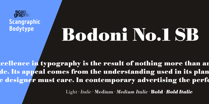 Bodoni No. 1 SH Font Poster 2