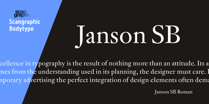 Janson SB Font Poster 1