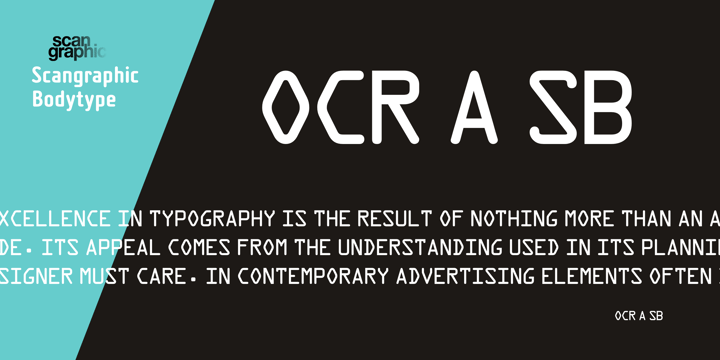 OCR A SB Font Poster 1