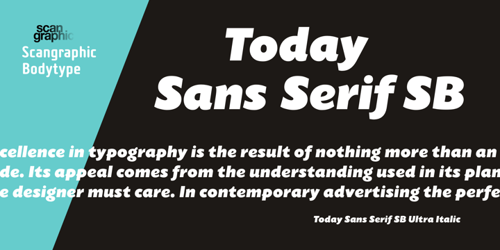 Today Sans Serif SB Font Poster 1