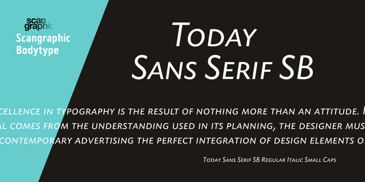 Today Sans Serif SB Font Poster 3