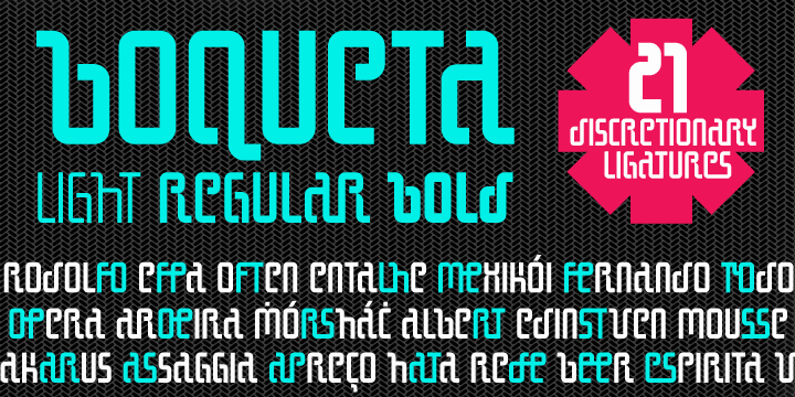 Image of Boqueta Bold Font