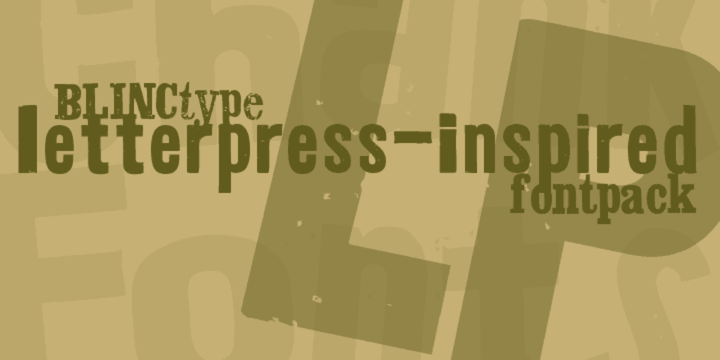 BlincType Letterpress Fontpak Font Poster 6