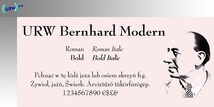 Bernhard Modern Font Poster 1