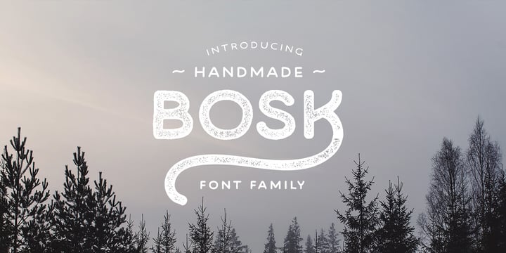 Bosk Hand Font Poster 1