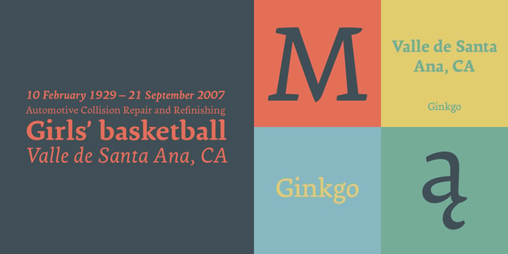 Ginkgo Font Poster 3