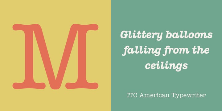 american typewriter font italic