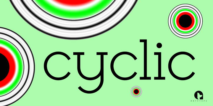Cyclic Font Poster 4