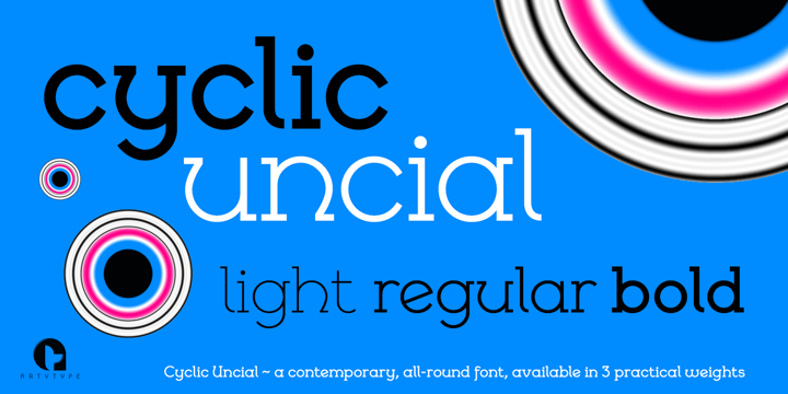Cyclic Uncial Font Poster 2