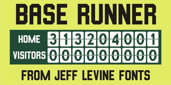 Base Runner JNL Font Poster 1