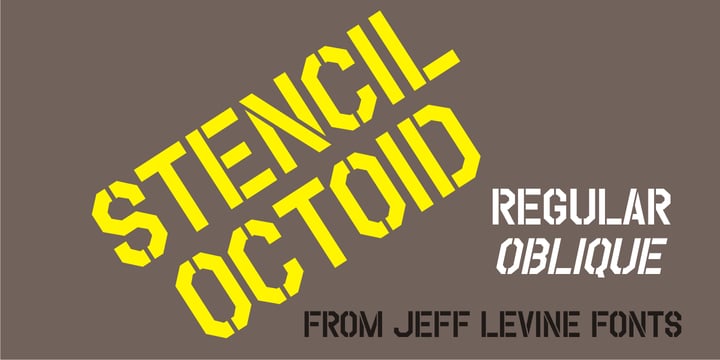 Stencil Octoid JNL Font Poster 1