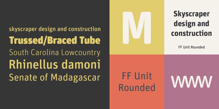 FF Unit Rounded Font Poster 1