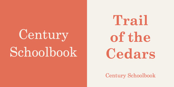 Century Schoolbook Font Poster 2