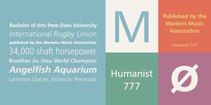 Humanist 777 Font Poster 1