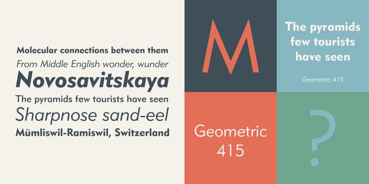 Geometric 415 Font Poster 3