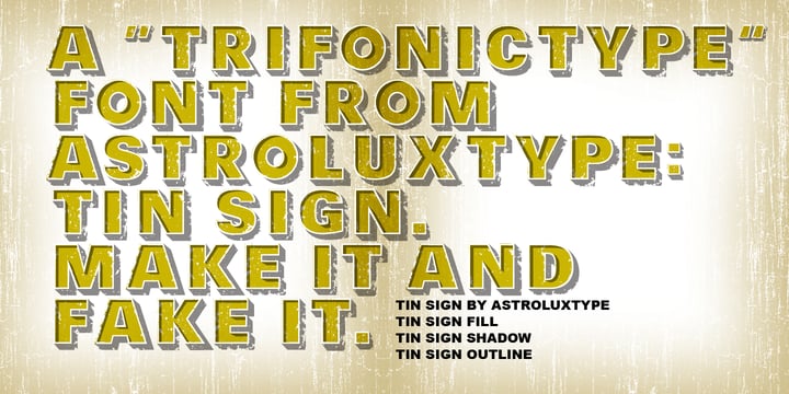 Tin Sign Font Poster 2