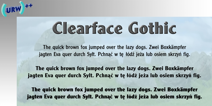 Clearface Gothic Font Poster 1