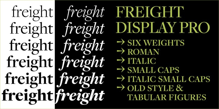 Freight Display Pro Font Poster 2