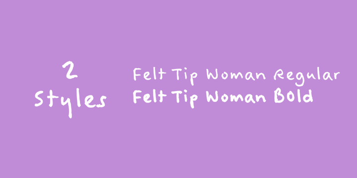 Felt Tip Woman Font Poster 3