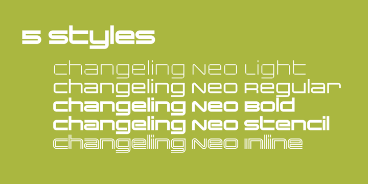 Changeling Neo Font Poster 3