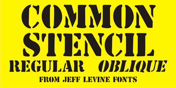 Common Stencil JNL Font Poster 4