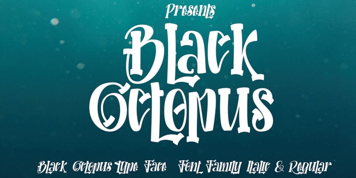 Black Octopus Font Poster 1
