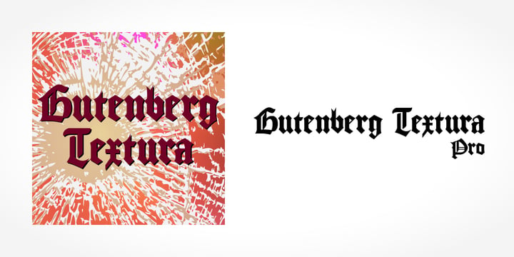 Gutenberg Textura Pro Font Poster 1