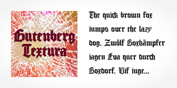 Gutenberg Textura Pro Font Poster 4