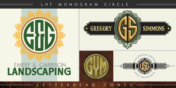 LHF Monogram Circle Font Poster 1