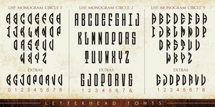 LHF Monogram Circle Font Poster 2