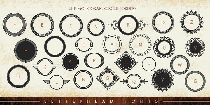 LHF Monogram Circle Font Poster 3