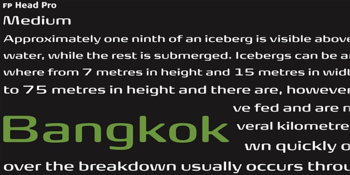 FP Head Pro Font Poster 5