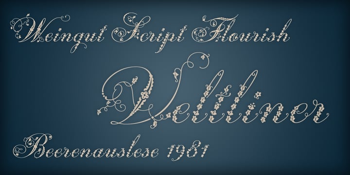 Weingut Script Font Poster 8