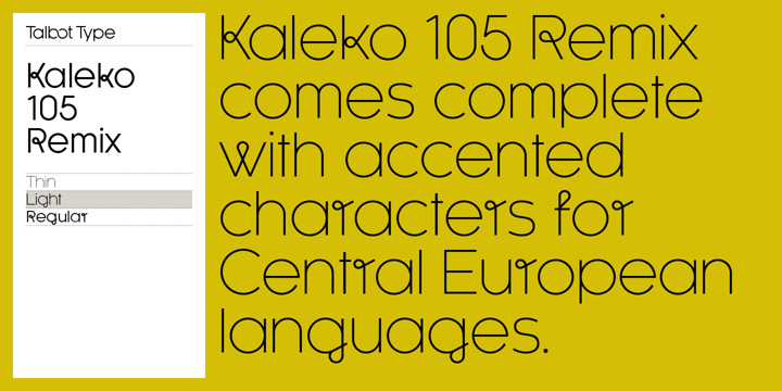 Kaleko 105 Remix Font Poster 9