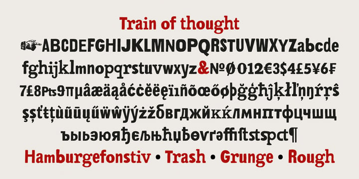 Train Of Thought Font Poster 2